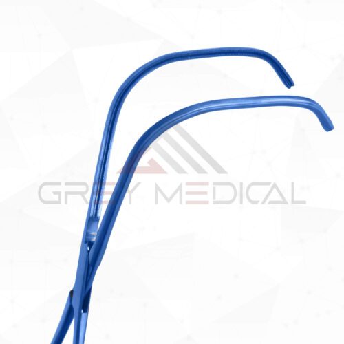 Cooley Aorta Clamp Cooley Atraumatic jaws, Curved Shanks, Titanium - Image 4