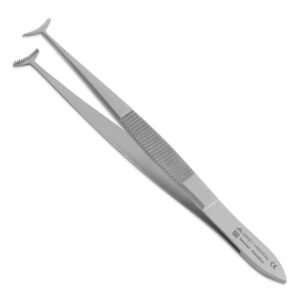 Green Fixation Delicate Tissue Forceps