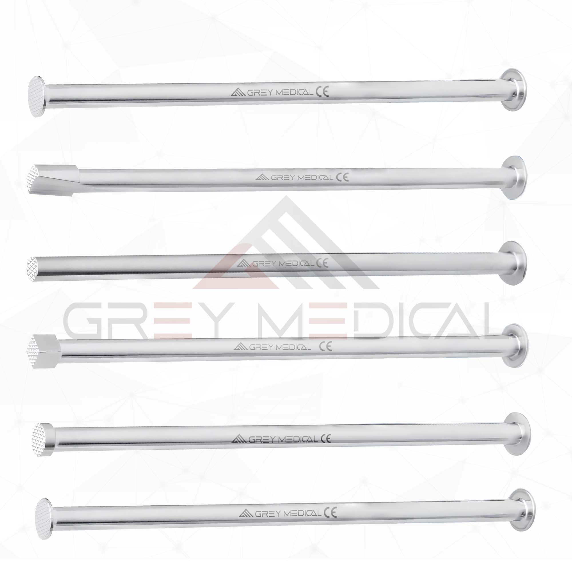Orthopedic Impactors Rectangle Set | Grey Medical®
