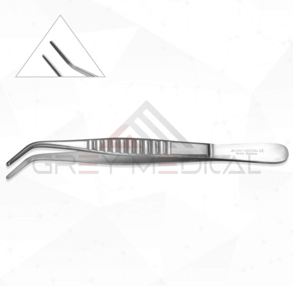 Reed Dressing Forceps – Angled Serrated Jaw