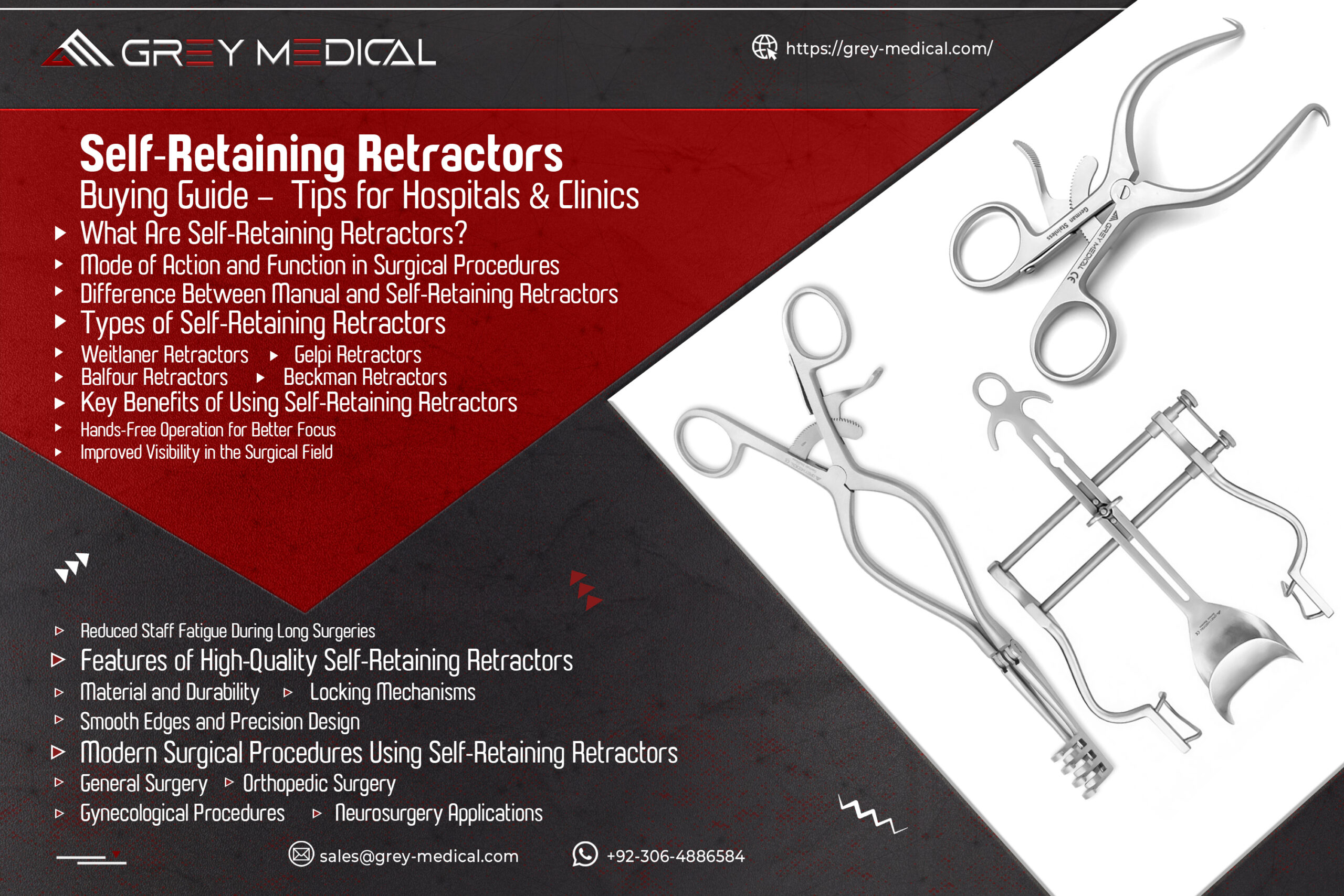 Self-Retaining Retractors