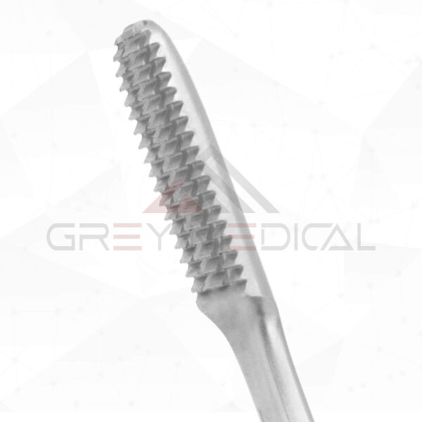 Rubin Nasal Frontal Rasp - Glabella button rasp, down cutting teeth