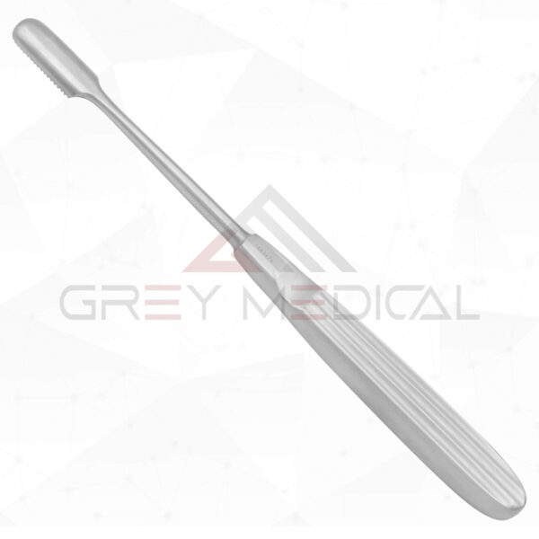 Rubin Nasal Frontal Rasp - Glabella button rasp, down cutting teeth