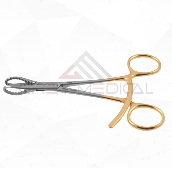 Angus Bone Holding Forceps with Long Ratchet
