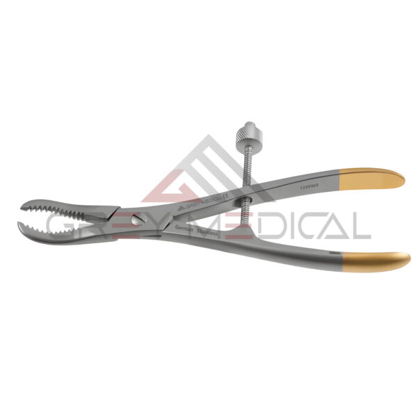 Bone Holding Forceps With Speed Lock Curved 6"