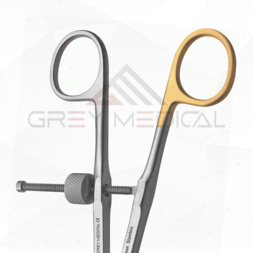 Angled Pelvic Reduction Forceps, Speed-Lock With Pointed Ball Tips - Image 3