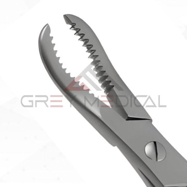 Bone Holding Forceps With Speed Lock Curved 6"