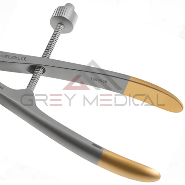 Bone Holding Forceps With Speed Lock Curved 6"