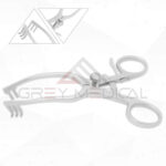 Schuknecht Fisch Retractor Angled 3:3 Prongs Semi Sharp