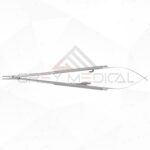 Porta-agulhas Castro curvo para microcirurgia, com acabamento diamantado - Microinstrumentos odontológicos da Grey Medical