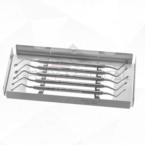 Hemingway Bone Curettes Set - Dental Surgery Instruments by Grey Medical