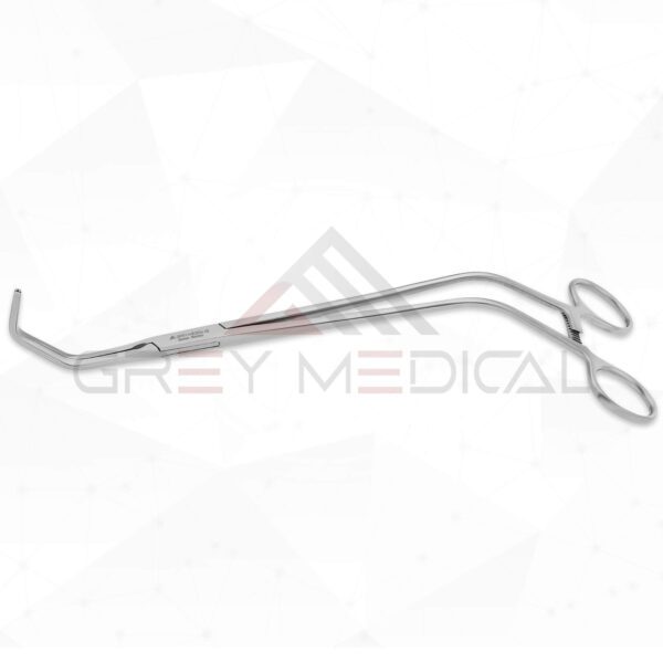 Grey-Medical Debakey Vascular Clamp - Angled Jaws, Angled Shanks