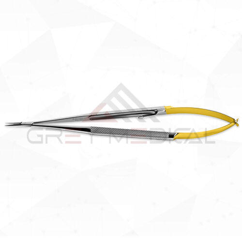 Micro Needle Holder - Tungsten Carbide Dusted Jaw