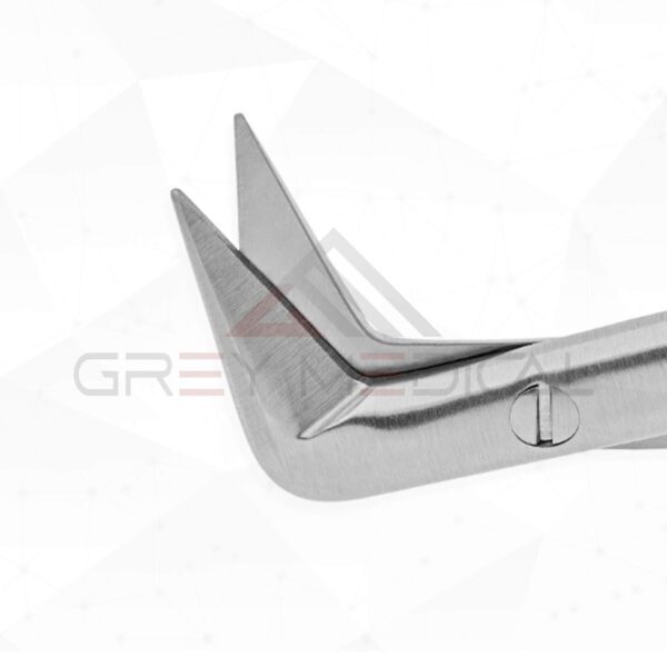 Potts Fine Scissors (90° Angled) - Round Handle