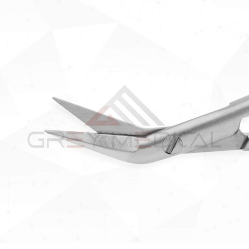 Potts Short Fine Scissors (Angled) - Flat Handle