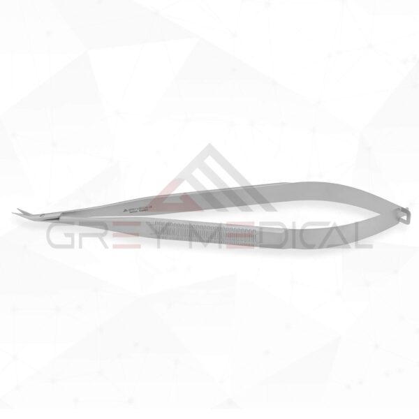 Potts Short Fine Scissors (Angled) - Flat Handle