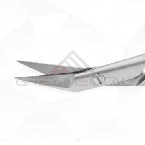 Potts Short Fine Scissors (Angled) - Round Handle