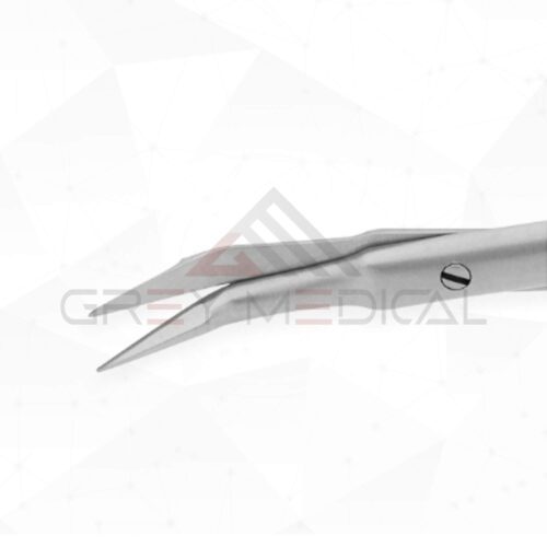 Vannas Blade Micro Scissors (Angled) - Flat Handle