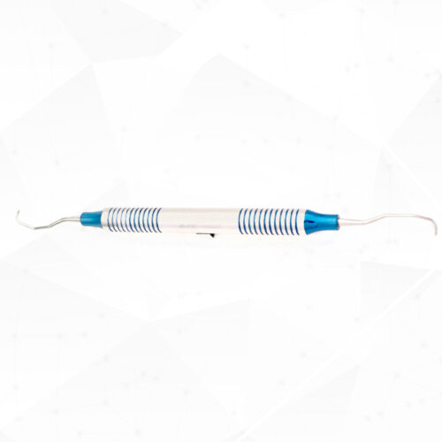 Anterior teeth, premolars, subgingival calculus, scaling, root planing, periodontal pockets, deep pockets, calculus removal, root surface debridement, periodontal therapy, subgingival instrumentation, mesial and distal surfaces. 1/2 Langer Curette